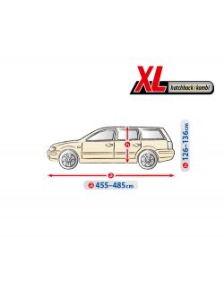 Prelata auto, husa exterioara Peugeot 308 III, 2021-; Hybrid 308 PHEV Combi, impermeabila in exterior anti-zgariere in interior marime XL hatchback/Combi 455-485, model Optimal Garage
