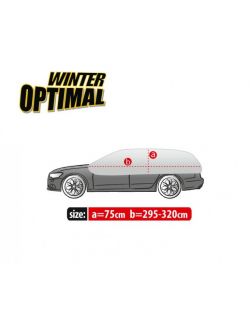 Semi Prelata auto, husa exterioara Bmw Seria 3 hatchback, pentru protectie impotriva inghetului si soarelui, marime L-XL Hatchback Combi, lungime 295-320cm, model Winter Optimal