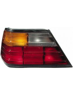 Stop spate lampa Mercedes Benz Clasa E W124; C124 1984-1993, partea Stanga, semnalizare portocalie, fara suport becuri, Depo