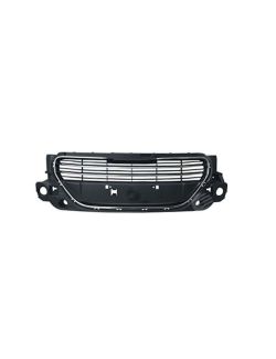 Grila radiator, masca fata Peugeot 301, 01.2013-01.2017, parte montare centrala, cu rama cromata, cu ornament cromat, crom/negru, 57B205-0, Aftermarket