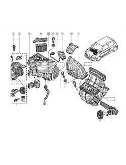Evaporator aer conditionat Renault Clio 1998-2012 195x225x50mm, material Rezervor aluminiu, fagure aluminiu brazat, BestAutoVest 6015P8-2