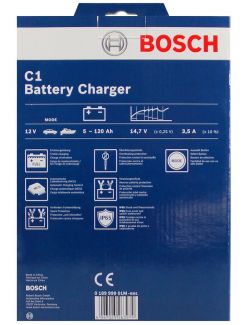 Incarcator acumulator auto Bosch C1 , redresor automat pentru baterii de 12V tip acid si plumb