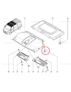Agrafa fixare capitonaj tavan Renault Master 2, Clips Original 7701205732