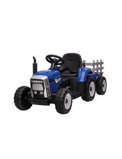 Mini tractor electric cu remorca 12V 2 motoare 3 8km h Mp3 Player lumini telecomanda Bluetooth