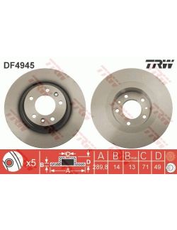 Disc frana TRW DF4945, Spate