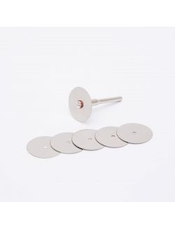 Set discuri de debitare, metalic, tip ferastrau circular, 5 buc disc + ax 3.1mm