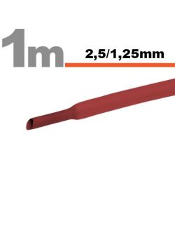 Tub termocontractibil pentru izolare ,marcare si protectie Rosu 2,5 / 1,25 mm, 15m