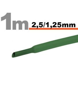 Tub termocontractibil pentru izolare ,marcare si protectie Verde 2,5 / 1,25 mm, 15m