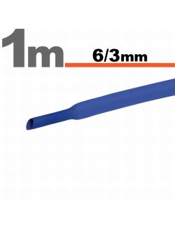 Tub termocontractibil pentru izolare ,marcare si protectie Albastru 6 / 3 mm, set 10 bucati x 1m