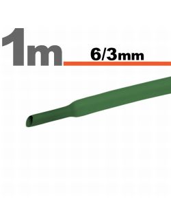 Tub termocontractibil pentru izolare ,marcare si protectie Verde 6 / 3 mm, 10m