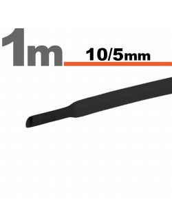Tub termocontractibil pentru izolare ,marcare si protectie Negru 10 / 5 mm, set 10 bucati x 1m
