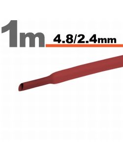 Tub termocontractibil pentru izolare ,marcare si protectie Rosu 4,8 / 2,4 mm, 5m