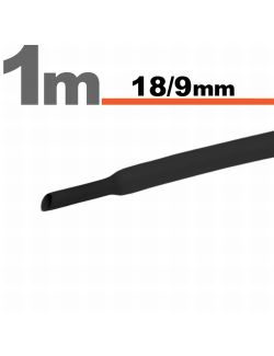 Tub termocontractibil pentru izolare ,marcare si protectie Negru 18,0 / 9 mm, 5m