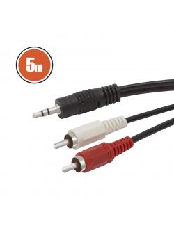 Cablu RCA / JACKfisa 2 x RCA-fisa 3,5 st JACK 5,0 m