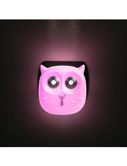 lumina de veghe cu senzor model bufnita roz 240v