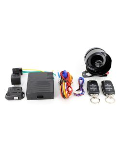 Alarma Auto Carguard CAR002 cu 2 telecomenzi cu cheie rabatabila tip briceag , senzor de soc reglabil
