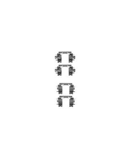 Set accesorii placute frana Delphi LX0298, parte montare : Punte Fata