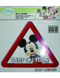 Abtibild pentru luneta Mickey Mouse Baby on Tour, stickere auto