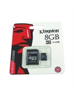 Card de memorie Kingston microSDHC 8GB Class 10 + Adaptor