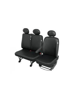 Huse scaune auto imitatie piele pentru Nissan Cabstar Interstar husa scaun sofer si bancheta de 2 locuri + 3 huse tetiere
