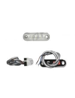 Lampa gabarit Universal, 12 24V,alb, omologare ECE,suport surub, cu LED , alb , cu fire,, Stanga , Dreapta 82x25x29mm ,  ovala