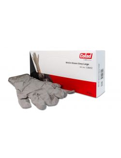 Manusi de protectie de nitril de unica folosinta, Marimea XL, gri, pachet 50 buc, lungime 300mm, grosime 0.2 mm, Brand COLAD