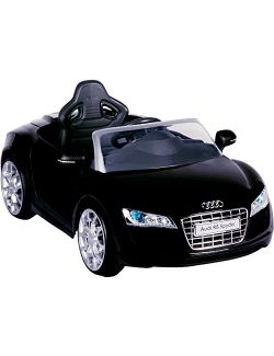 Masinuta electrica cu telecomanda Audi R8 Spyder cu MP3 si Remote Control, Black, acumulator 12V , viteza max 3