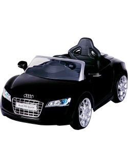 Masinuta electrica cu telecomanda Audi R8 Spyder cu MP3 si Remote Control, Black, acumulator 12V , viteza max 3