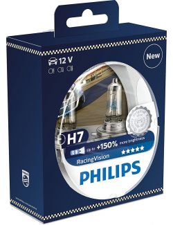 Set 2 becuri auto cu halogen pentru far Philips Racingvision