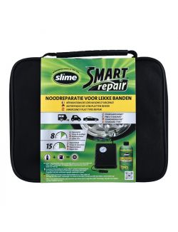 Kit Anti-Pana Slime Smart Repair 473ml + Compresor aer 12V pentru anvelope fara camera lichid reparatie pana instant